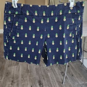 J Crew Factory- blue pineapple 🍍 shorts. Size 2